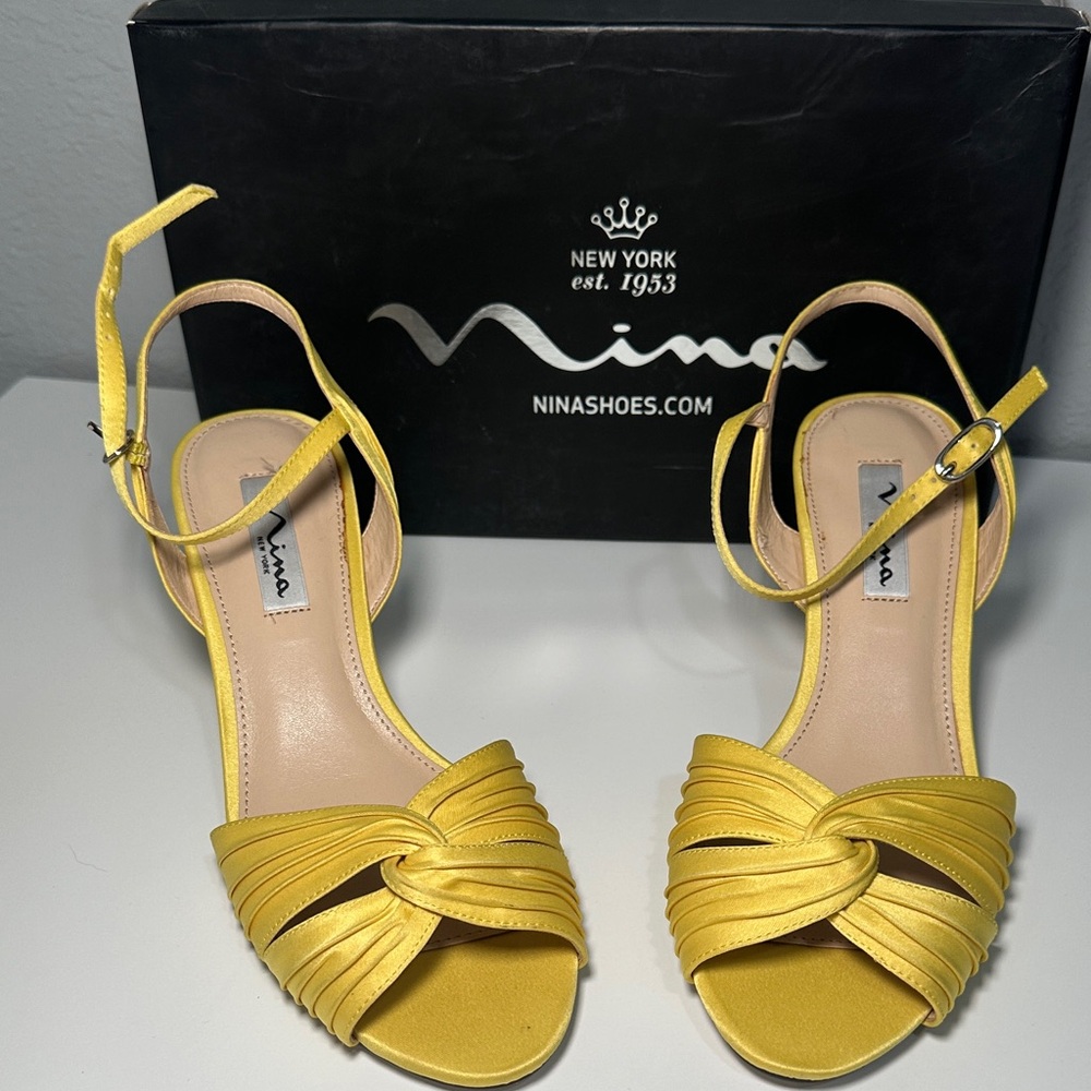 Nina Women's Bright Yellow Sandals -Camille